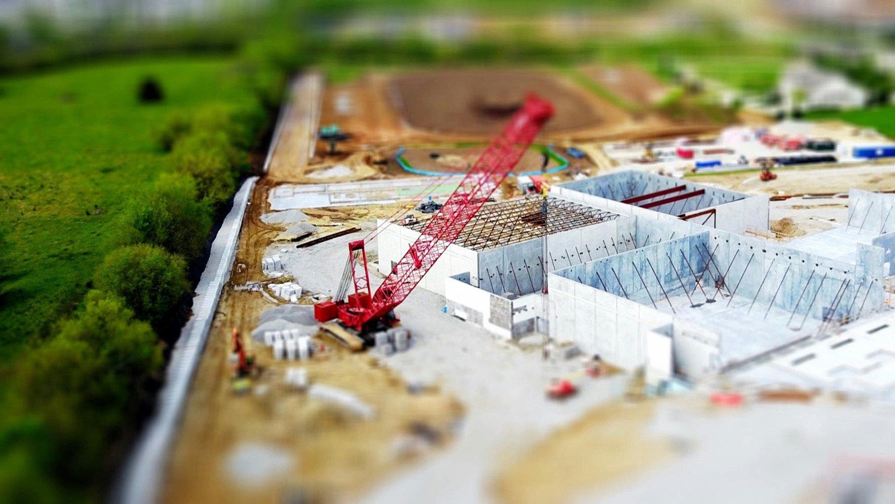 Advanced industrial facility under construction